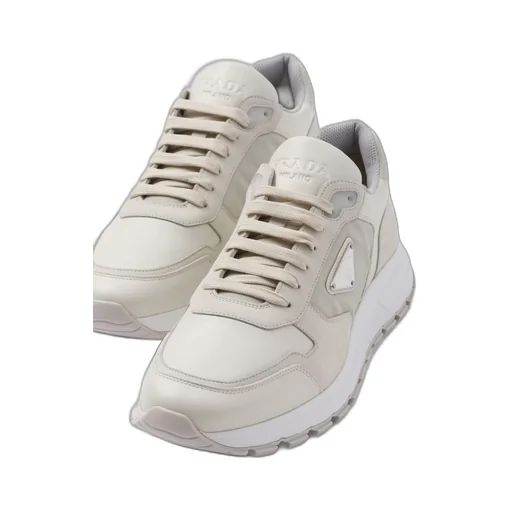 Nubuck and Re-Nylon high-top sneakers