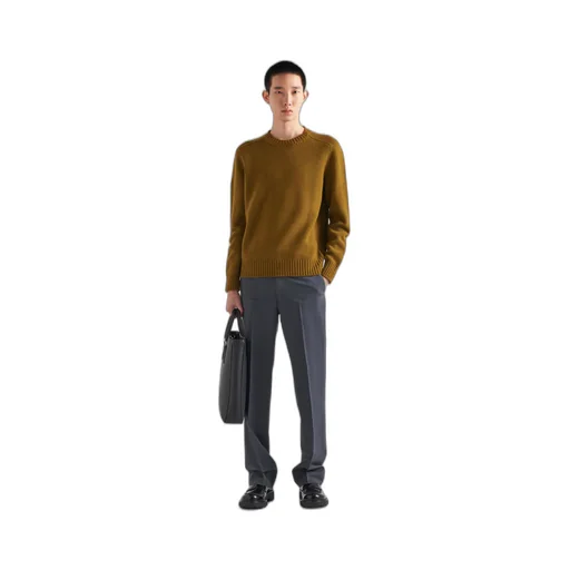 Wool and cashmere crew-neck sweater