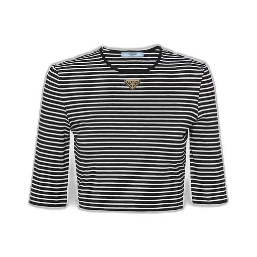 Striped jersey top