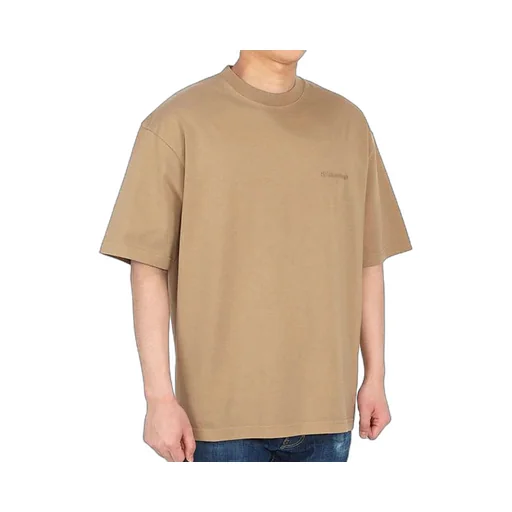 Loose Round Neck Alphabet Embroidered Logo T-Shirt