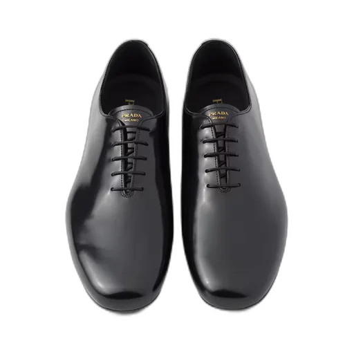 Brushed leather lace-ups
