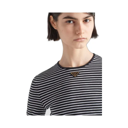 Striped jersey top