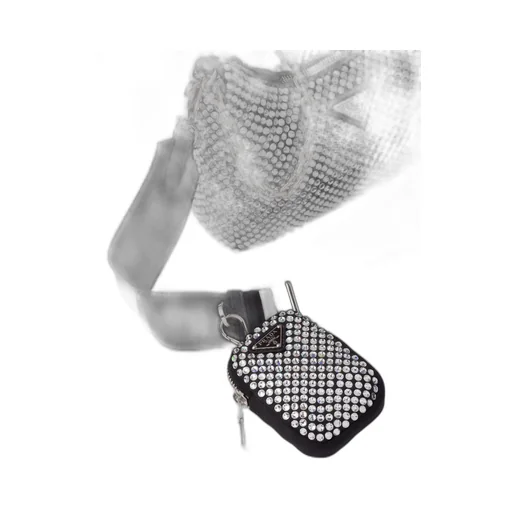 Prada Re-Edition 2005 satin bag with crystals