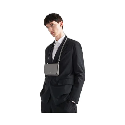 Single-breasted technical fabric jacket