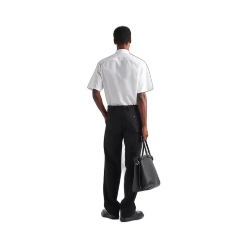 Short-sleeved cotton shirt