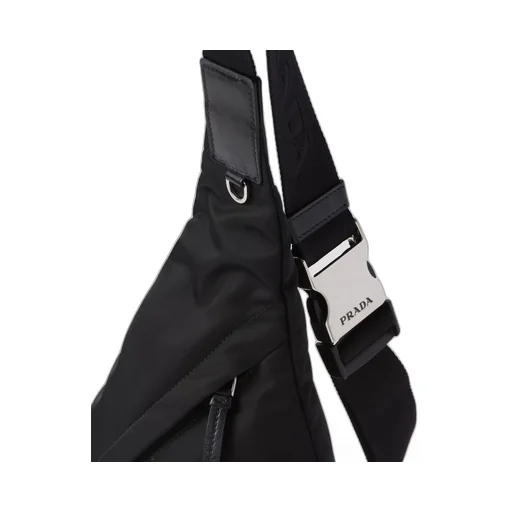Re-Nylon and leather backpack