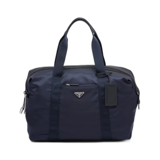 Re-Nylon and Saffiano leather duffle bag