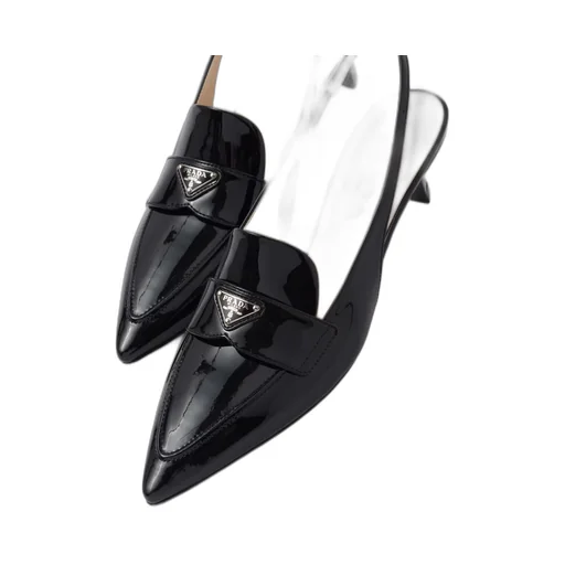 Patent leather slingbacks