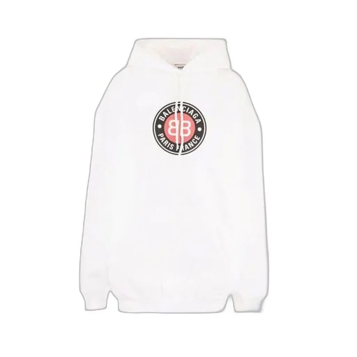 Printing Cotton Hoodie White
