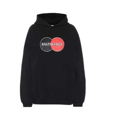 Pattern Loose Version Hoodie Sports Black
