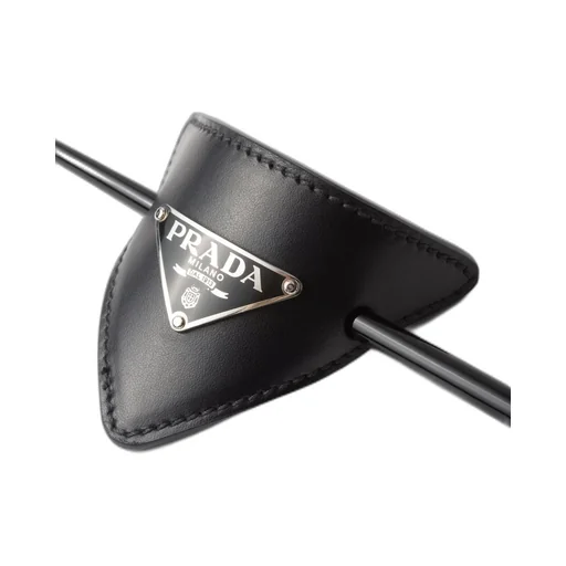 Leather hair clip