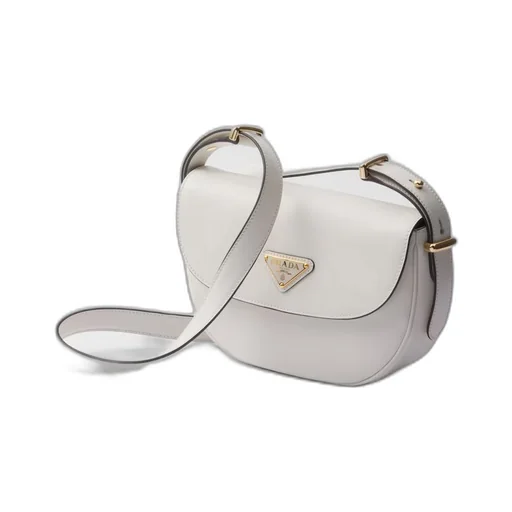 Prada Arqué leather shoulder bag with flap