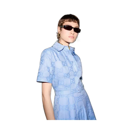 Cotton poplin midi dress
