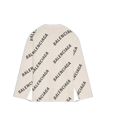 All Over Logo Crewneck Wool Knit Sweater