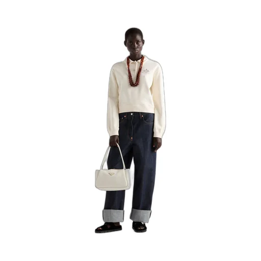 Cotton fleece polo shirt