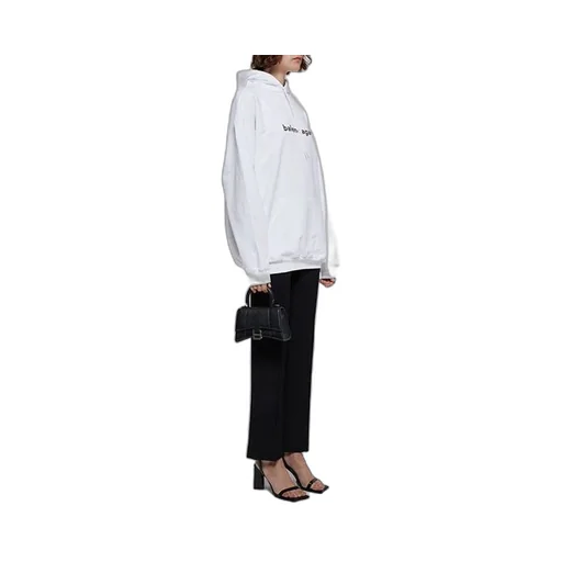 Logo Printing Hoodie White