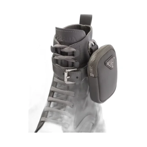 Monolith leather and Re-Nylon boots with pouch