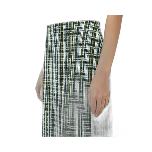 Cotton Viscose Check Skirt