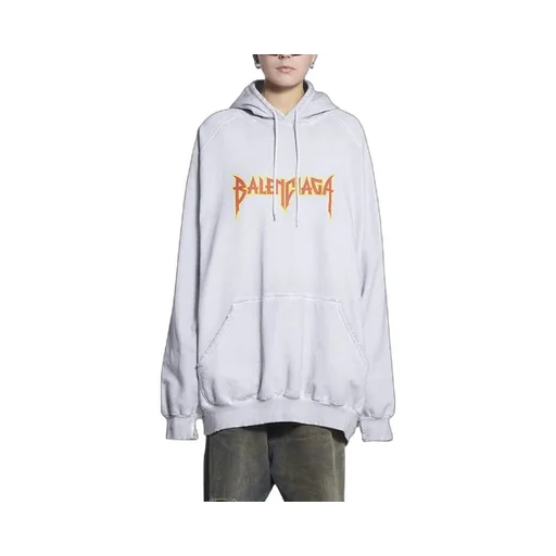 Metal Logo Hoodie Oversized Fit