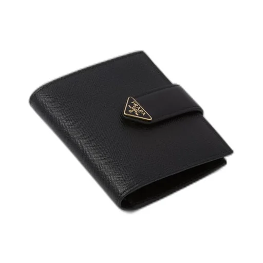 Small Saffiano and smooth leather wallet