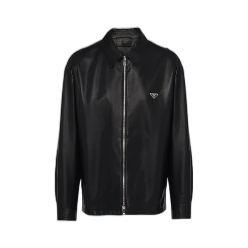 Nappa leather blouson jacket