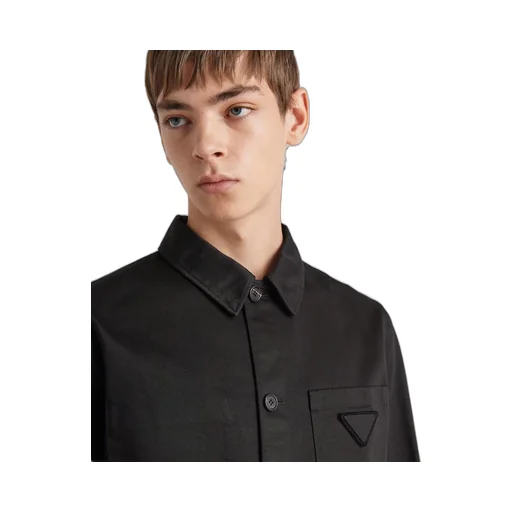 Single-breasted cotton jacket