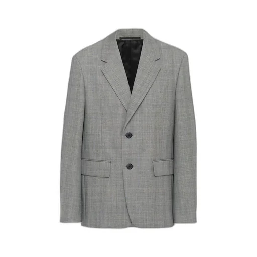 Single-breasted wool jacket