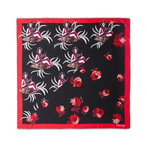 Double Match Hawaii printed 90 silk scarf