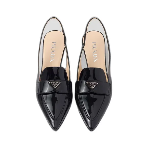 Patent leather slingbacks