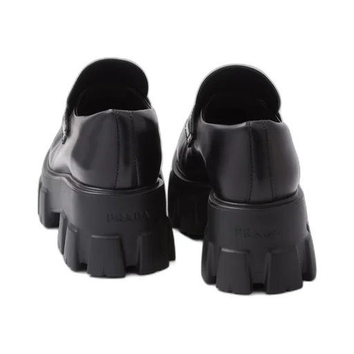 Brushed leather Monolith loafers