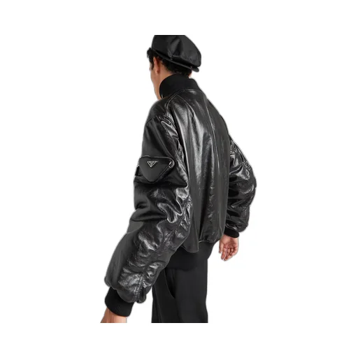 Nappa leather bomber jacket