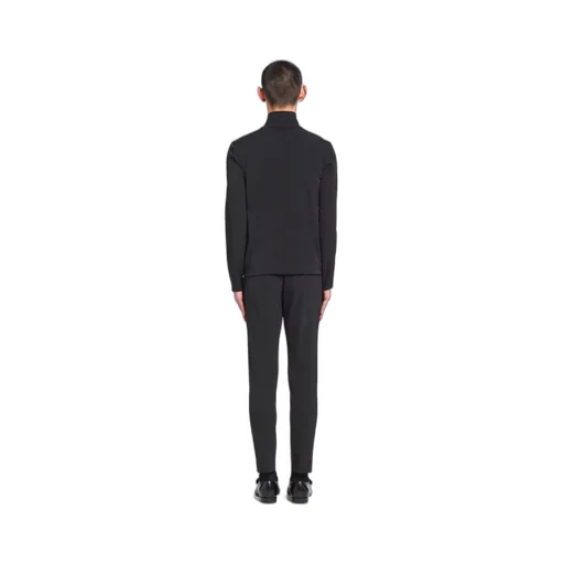 Technical jersey mock turtleneck
