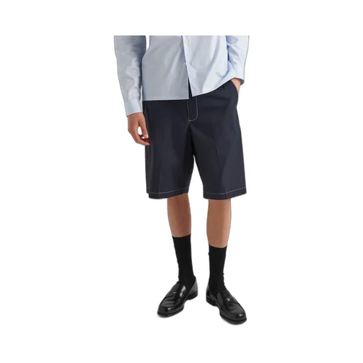 Stretch poplin Bermudas