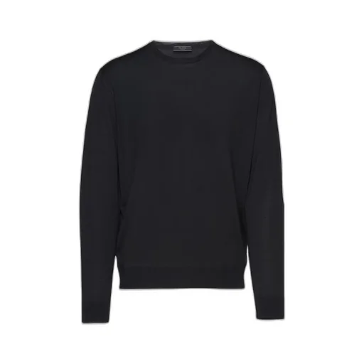 Superfine wool crew-neck sweater
