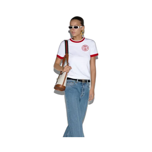 Cotton jersey T-shirt with embroidery