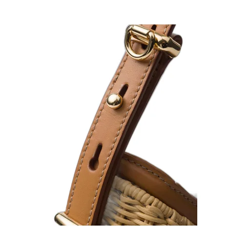 Wicker and leather Prada Arqué bag