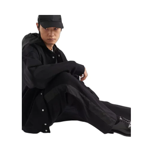 Cotton fleece pants with Re-Nylon details