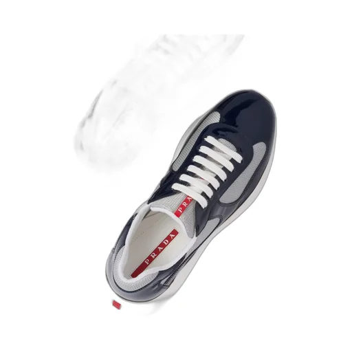 Patent leather and technical fabric Prada America's Cup sneakers