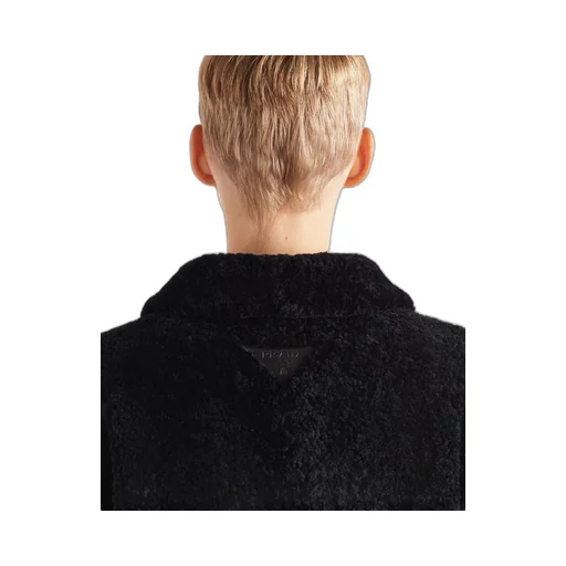 Shearling caban jacket
