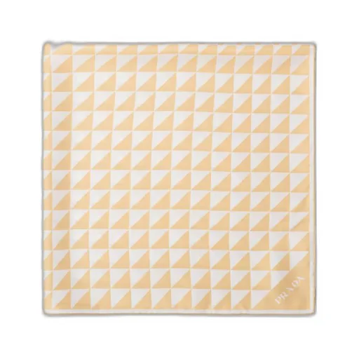 Printed silk twill scarf