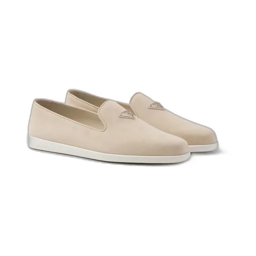 Suede calf leather slip-ons