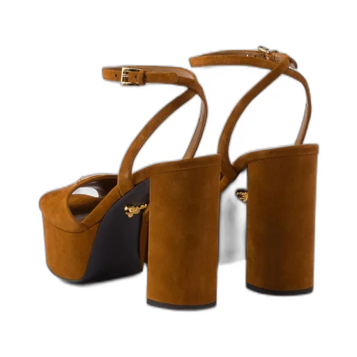 Suede platform sandals
