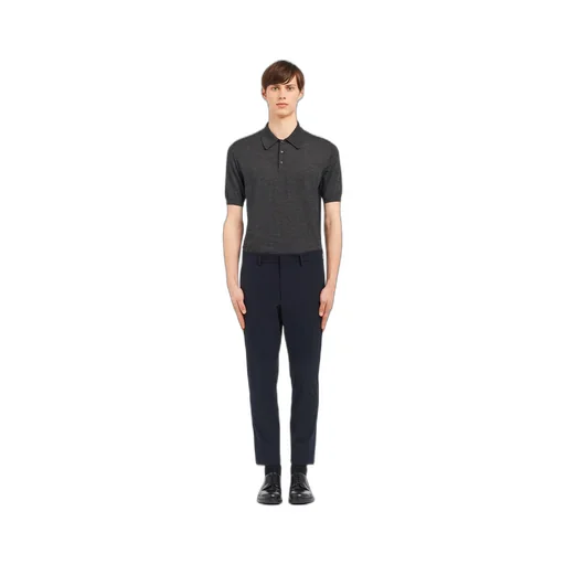 Light stretch technical fabric trousers