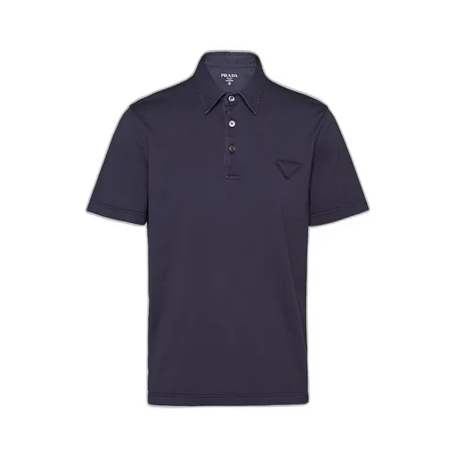 Short-sleeved cotton polo shirt