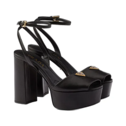 Nappa leather platform sandals