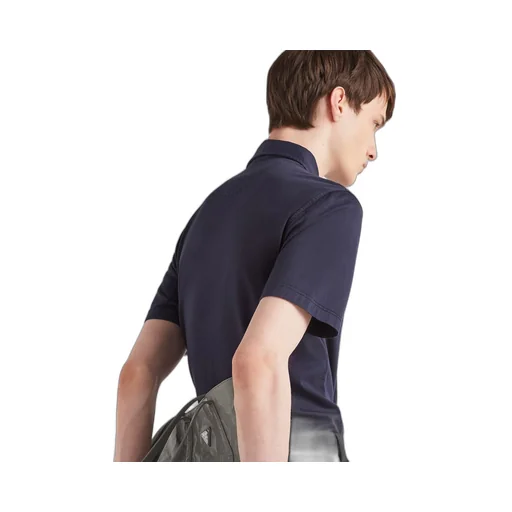 Short-sleeved cotton polo shirt