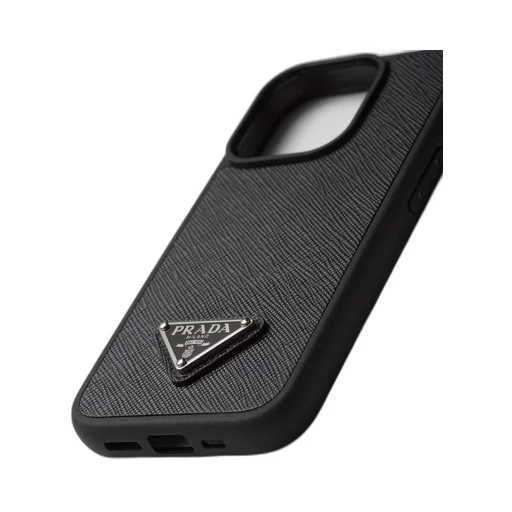Saffiano leather cover for iPhone 15 Pro