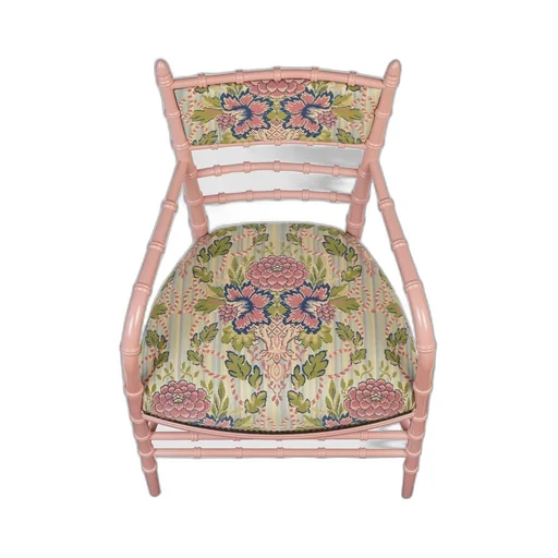 Chiavari floral jacquard chair with arm rests