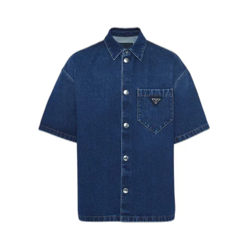 Padded denim shirt