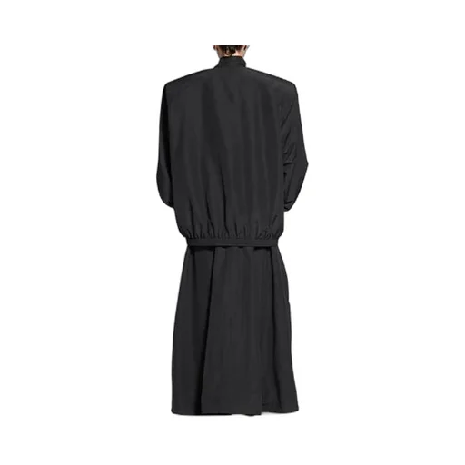 Raw Edge Buffalo Check Coat Oversized